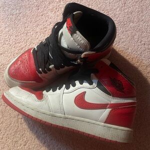 Jordan 1s red and white